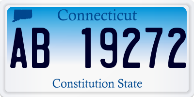 CT license plate AB19272