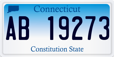 CT license plate AB19273