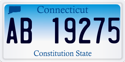 CT license plate AB19275