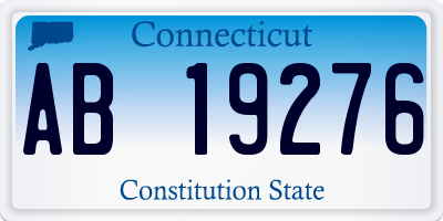 CT license plate AB19276