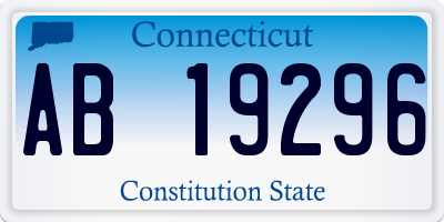 CT license plate AB19296