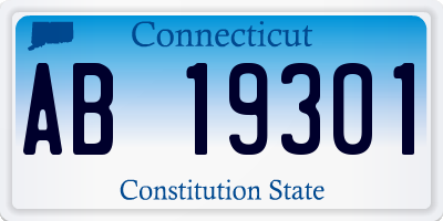 CT license plate AB19301