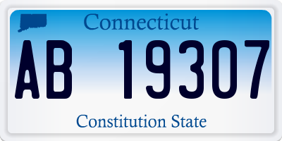 CT license plate AB19307