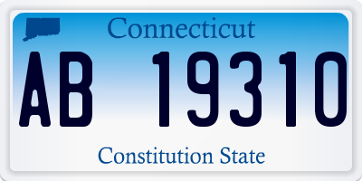 CT license plate AB19310