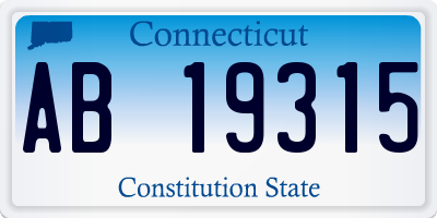 CT license plate AB19315