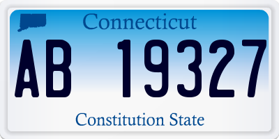 CT license plate AB19327