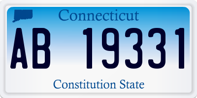 CT license plate AB19331