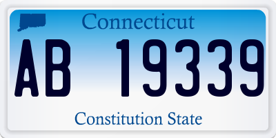 CT license plate AB19339