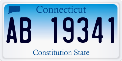 CT license plate AB19341