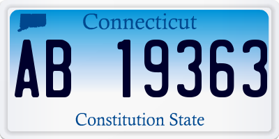 CT license plate AB19363