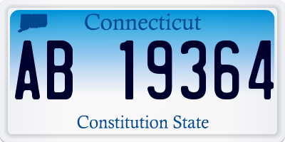 CT license plate AB19364