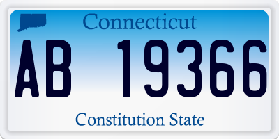 CT license plate AB19366