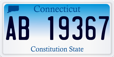 CT license plate AB19367