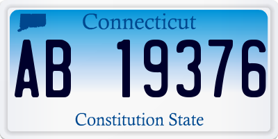 CT license plate AB19376