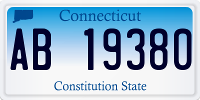 CT license plate AB19380