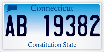 CT license plate AB19382