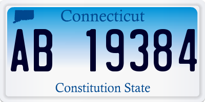 CT license plate AB19384