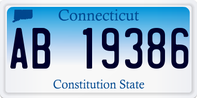 CT license plate AB19386