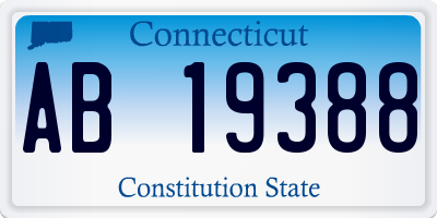 CT license plate AB19388