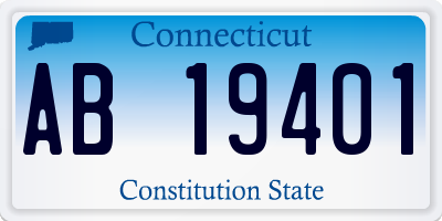 CT license plate AB19401