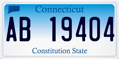 CT license plate AB19404