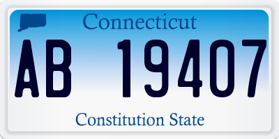 CT license plate AB19407