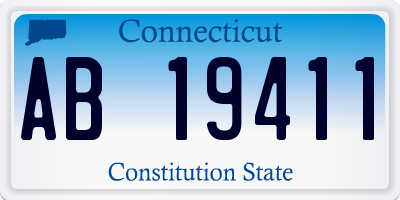 CT license plate AB19411