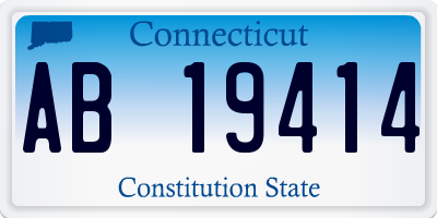 CT license plate AB19414