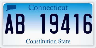 CT license plate AB19416