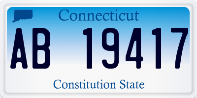 CT license plate AB19417