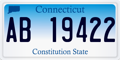 CT license plate AB19422