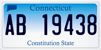 CT license plate AB19438