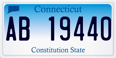 CT license plate AB19440