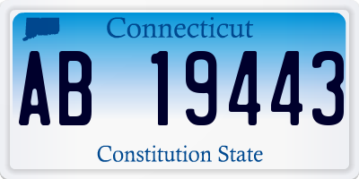 CT license plate AB19443