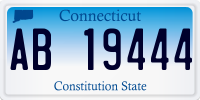 CT license plate AB19444