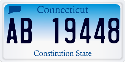 CT license plate AB19448