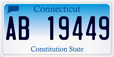 CT license plate AB19449