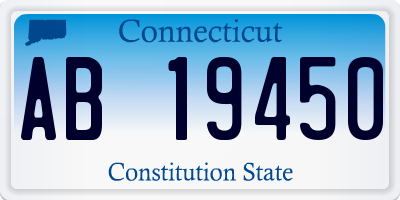 CT license plate AB19450