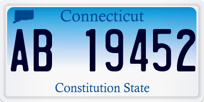 CT license plate AB19452