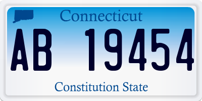 CT license plate AB19454