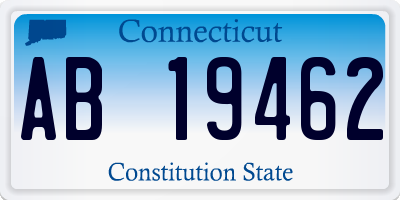 CT license plate AB19462