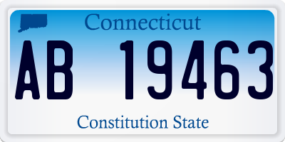 CT license plate AB19463