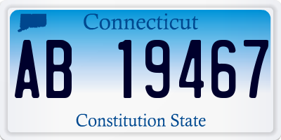 CT license plate AB19467