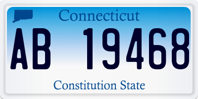 CT license plate AB19468