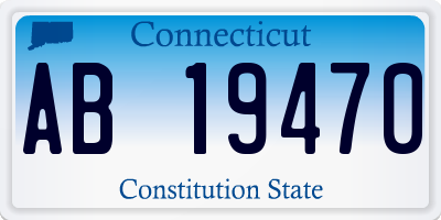 CT license plate AB19470