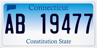 CT license plate AB19477