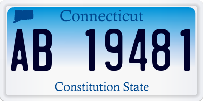 CT license plate AB19481