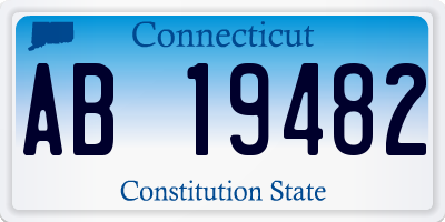 CT license plate AB19482