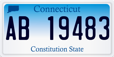 CT license plate AB19483