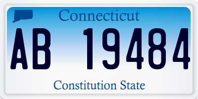 CT license plate AB19484